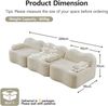 Ecksofa Beige aus Samt, modulares Boneless-Sofa mit tiefer Sitzfläche und 32D-Schaum,70 x 288 x 98 cm Bild 5