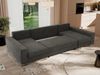 U-förmiges Ecksofa auf goldenen Metallbeinen, mit Schlaffunktion und drei Bettkästen für das Wohnzimmer - DORIAN U - Dunkelgrau Velours Bild 4