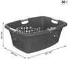 Rotho Wäschekorb Flowers, 50 l anthrazit Bild 3