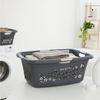 Rotho Wäschekorb Flowers, 50 l anthrazit Bild 4
