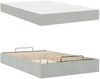 vidaXL Bettgestell mit Matratze 2 pcs Hellgrau Samt 3399546 Bild 5