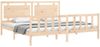 vidaXL Massivholzbett mit Kopfteil 180x200 cm 3192181 Bild 4