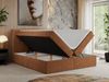 Boxspringbett, Doppelbett Matratze und Topper, Polsterbett - CENTOS - 180x200 cm - Grau Orange - H3 Bild 2