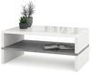 Mazzoni Couchtisch Design Rock Tisch Weiß Hochglanz / Beton Wohnzimmertisch 100x60x43cm Bild 4
