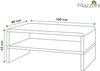 Mazzoni Couchtisch Design Rock Tisch Weiß Hochglanz / Beton Wohnzimmertisch 100x60x43cm Bild 3