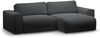 Micadoni Ecksofa Victor 3-Sitzer Rechts Strukturierter Stoff Anthrazit Bild 2
