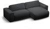 Micadoni Ecksofa Victor 3-Sitzer Rechts Strukturierter Stoff Anthrazit Bild 3