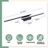 ZMH Deckenleuchten Glitzerlife LED-Deckenleuchte schwarz – moderne DeckenlampeLED, LED fest integriert, Tageslichtweiß, für Wohnzimmer, Schlafzimmer, Flur, Küche, Badezimmer, Balkon Bild 2