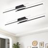 ZMH Deckenleuchten Glitzerlife LED-Deckenleuchte schwarz – moderne DeckenlampeLED, LED fest integriert, Tageslichtweiß, für Wohnzimmer, Schlafzimmer, Flur, Küche, Badezimmer, Balkon Bild 5