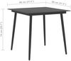 Garten-Esstisch | Gartentisch Schwarz 80x80x74 cm Stahl und Glas SH60 Bild 4