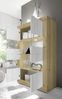 Vitrine >Belinda< in Eiche Cadiz / Weiss - 102x162x43cm (BxHxT) Bild 2