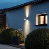2er Set Wandleuchte, Aluminium grau, Glas, H 9,5 cm Bild 4