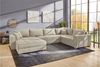 Wohnlandschaft Bornholm / Brixen, Polyester, Stoff, Beige, Grau, 379 x 86 x 227 cm Bild 4
