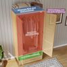 MODFU Kleiderschrank mit Stange, 2-türiger Schrank mit Flip-Top Deckel, Rattannetz Design (für Schlafzimmer und Wohnzimmer, Spanplatte + PE-Rattan) Bild 5