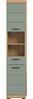 Xonox Scout Hochschrank (B/H/T: 37x191x31 cm) in Salbei und Artisan Eiche Nachbildung Bild 2