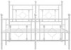 vidaXL Bettgestell mit Kopf- und Fußteil Metall Weiß 120x200 cm 374404 Bild 5
