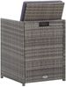 vidaXL 13-tlg. Garten-Essgruppe Poly Rattan und Akazienholz Anthrazit 46371 Bild 5