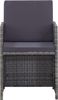 vidaXL 13-tlg. Garten-Essgruppe Poly Rattan und Akazienholz Anthrazit 46371 Bild 3