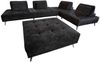 KAWOLA Sofa WIOLO Ecksofa velvet mit Hocker anthrazit 80 x 350 x 350 cm Bild 3