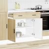 Küchenunterschrank, Spülenunterschrank Porto Sonoma-Eiche Holzwerkstoff Bild 3