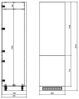 Kühlschrankumbauschrank KVANTUM 60x207cm 2-türig Farbe: mint matt / weiß Q-D14/DL/60/207 Bild 3