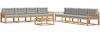 vidaXL Outdoor-Sofagarnitur 9 pcs Weiß und Hellgrau 79 x 79 x 37 cm 3386230 Bild 2