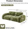 Modulares 2-Sitzer Sofa H 76 x T 204 x B 95 cm aus Chenille, rahmenlos, in Grün Bild 5