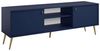 Home affaire Lowboard ROMILDA TV-Schrank mit 2 Türen und einem Fach, B/T/H: 156/40,5/54,8 cm, Dunkelblaue TV-Kommode mit goldenen Akzenten, viel Stauraum Bild 2
