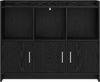 vidaXL Sideboard Schwarze Eiche 98,5 x 33 x 80 cm Holzwerkstoff 8011140 Bild 4