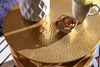 Beistelltisch 43,5 x 48 x 43,5 cm Aluminium Couchtisch Gold Orientalisch Rund, Flacher Hammerschlag Sofatisch Metall, Design Anstelltisch Modern, Loungetisch Indisch Stubentisch Klein Bild 5