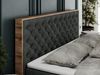 Boxspringbett mit Multipocket-Matratze und Zwei Bettkästen, Doppelbett mit Stauraum - ALBERO 3 - 160 x 200 cm - Dunkelgrau Stoff - H4 Bild 4