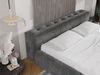 GRAINGOLD Lipari Doppelbett 120x200, Polsterbett mit Bettkasten, gepolstertes Kopfteil, Velour-Stoff, Dunkelgrau Bild 4