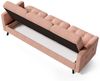 Sofa 3-Sitzer Schlafsofa Designersofa GARNET Stoff Luis Creme Bild 2