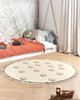 Runder Teppich aus Baumwolle Beige ø 140 cm WAHAR Bild 3