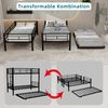 Hochbelastbares, stabiles Metall-Etagenbett 90*190 cm / Geräuscharm / Sicherheitsgeländer / Keine Boxspring erforderlich. Bild 4