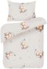 Kinder Bettwäsche 2-tlg ( 100x135cm / 40x60cm ) Bettdecken Set, 100% Baumwolle - Babybettwäsche mit Motiv Bärchen Beige Bild 4
