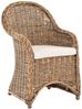 Krines Home Esszimmersessel Rattansessel Esszimmerstuhl mit Armlehne Korbsessel Esszimmersessel Bild 4