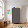 Kleiderschrank Esteli 170x80x45 cm Stahl Schwarz [en. casa] Bild 3