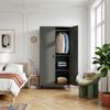 Kleiderschrank Esteli 170x80x45 cm Stahl Schwarz [en. casa] Bild 4