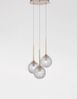 Nova Luce 9160212 MIRANO Pendelleuchte rund 3-flammig Gold Transparent G9 Bild 2