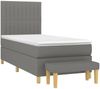 vidaXL Boxspringbett mit Matratze Dunkelgrau 100x200 cm Stoff 3137294 Bild 3