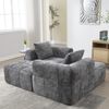 3-Sitzer Ecksofa B 250 x T 158 x H 60 cm aus Chenille, frei kombinierbar Bild 4