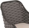 Mendler Aluminium-Gartenstuhl HWC-O16, 2er-Set, Outdoor Stuhl, Olefin, Seilgeflecht Rope, Kissen taupe, Anthrazit, 84x59x63 cm Bild 5
