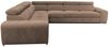 Wohnero24 Ecksofa L-Form PAVONE 5 330 x 260 cm – großes Chenille Sofa Hellbraun mit Schlaffunktion 190 x 125 cm & Bettkasten, verstellbare Kopfstützen Bild 3