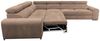 Wohnero24 Ecksofa L-Form PAVONE 5 330 x 260 cm – großes Chenille Sofa Hellbraun mit Schlaffunktion 190 x 125 cm & Bettkasten, verstellbare Kopfstützen Bild 5