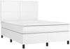 vidaXL Polsterbett mit Matratze & LED Weiß 140x200 cm Kunstleder Bild 3