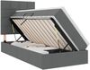 vidaXL LED-Speicherbett mit Matratze Dunkelgrau 100 x 200 cm Stoff 3372397 Bild 2