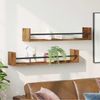 vidaXL Wandregal Wandmontiert 2 pcs Altholz 80 x 16 x 14 cm 869085 Bild 4