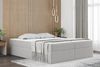 Boxspringbett Schlafzimmerbett PRIMA 140x220cm Stoff Hellgrau inkl. Bettkasten Bild 2