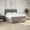 vidaXL Boxspringbett mit Matratze Taupe 200x200 cm Stoff 3293705 Bild 3